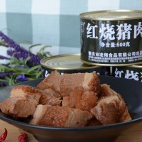 凌翔紅燒豬肉罐頭500g戶外美食品五花肉罐頭