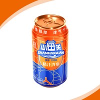 山海關(guān)含氣飲料罐裝桔汁汽水330ml